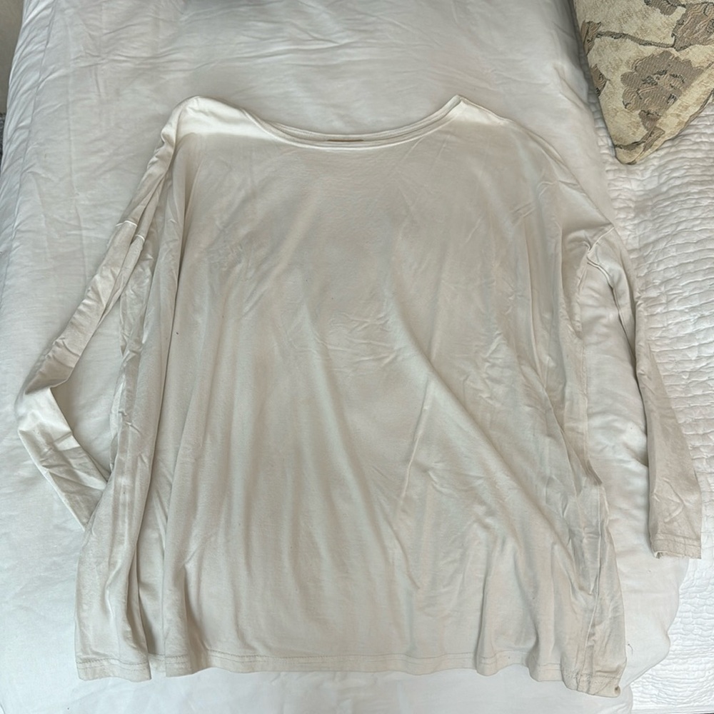 White long sleeve top